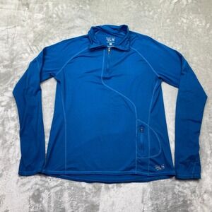 Mountain Hardwear Blue Quarter Zip Pullover Long Sleeve Athletic Shirt Women's S